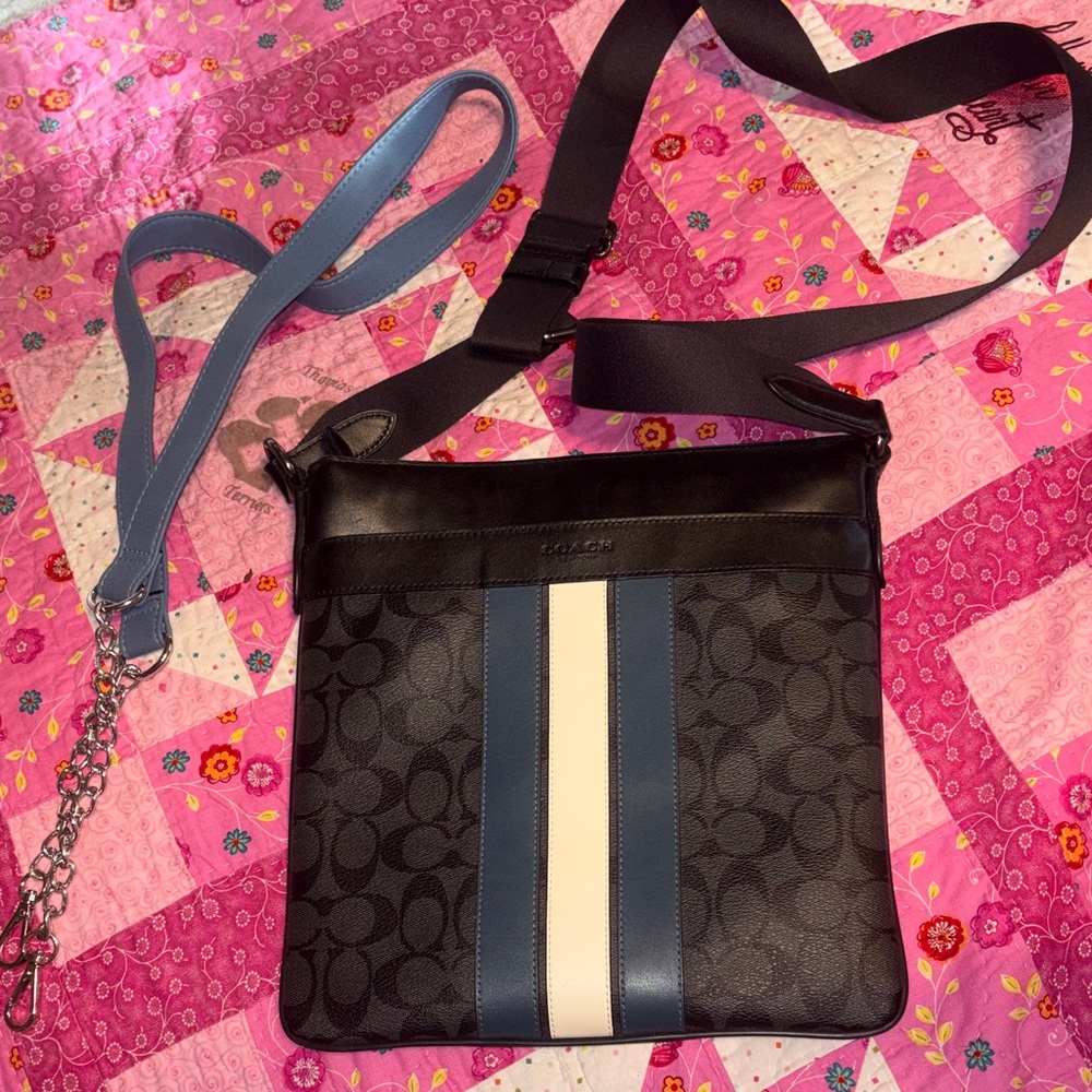Coach Black and Blue crossbody bag